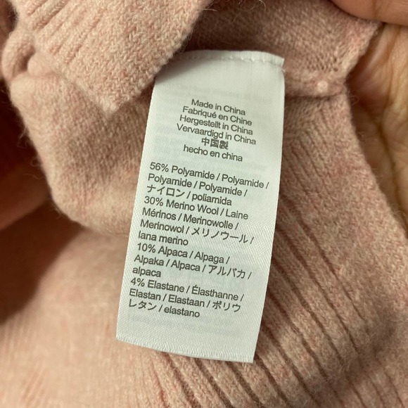 J. Crew Turtleneck Sweater Medium Pink Supersoft Yarn Long Sleeve Knit - Picture 8 of 10